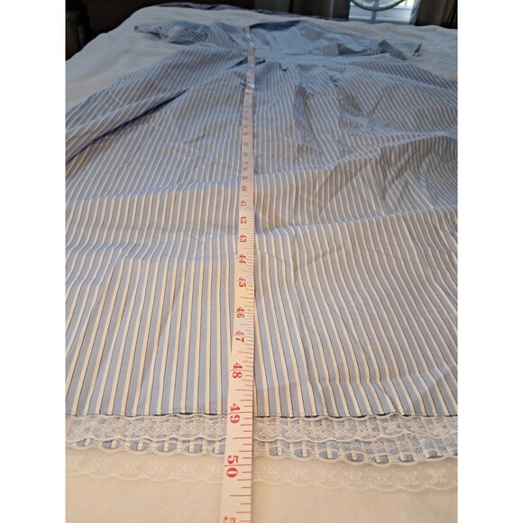 J.Crew Wren Lace-Trim Shirtdress in Stripe Blue White CK807 $188  Size 10NWT - Picture 11 of 13